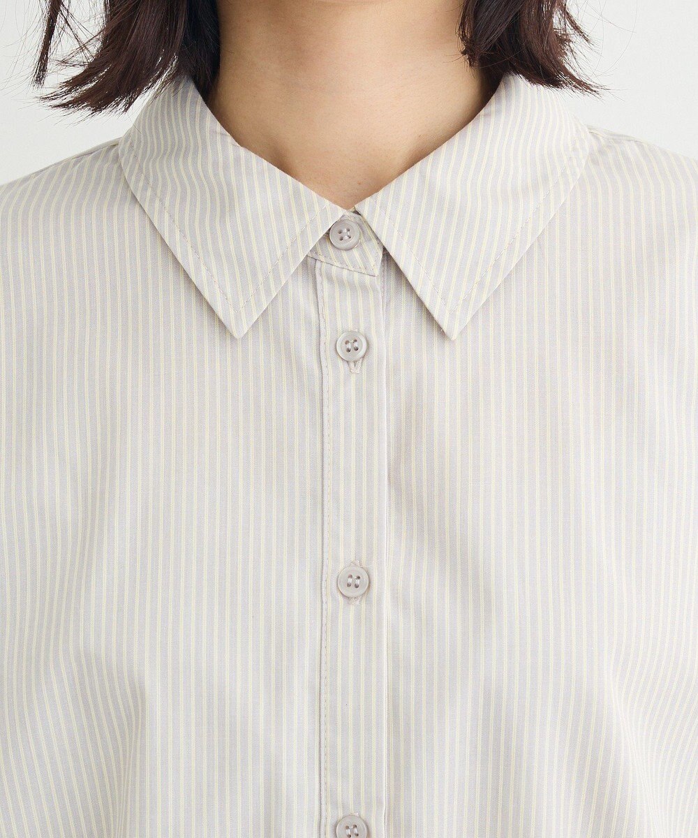 Green Parks イージーケア裾ドロストシャツ 