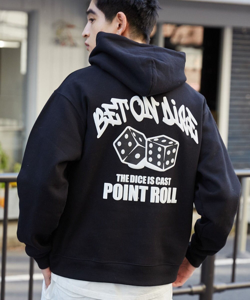 WEGO 【裏起毛/ユニセックス着用ITEM】リラックスフィットグラフィックパーカー 