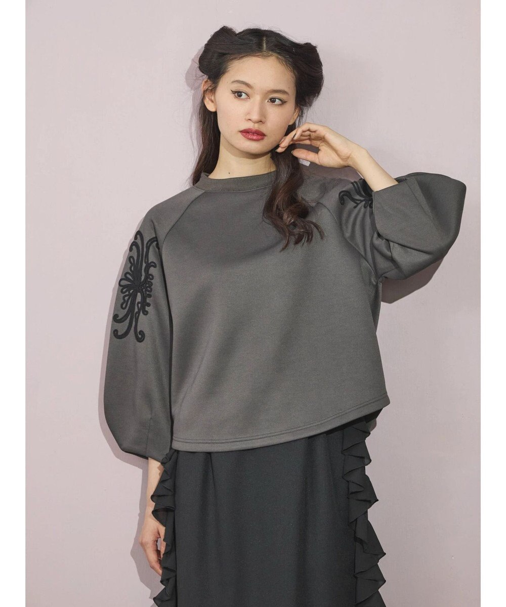 Green Parks ■ＥＳＣＡＲ　コードモチーフ刺繍プルオーバー 