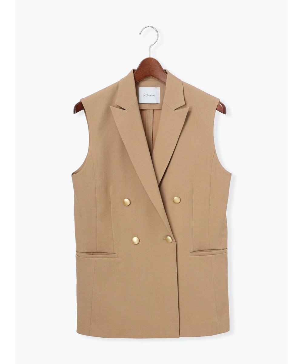 Te chichi リネンライクダブルブレストジレ(セットアップ可) 