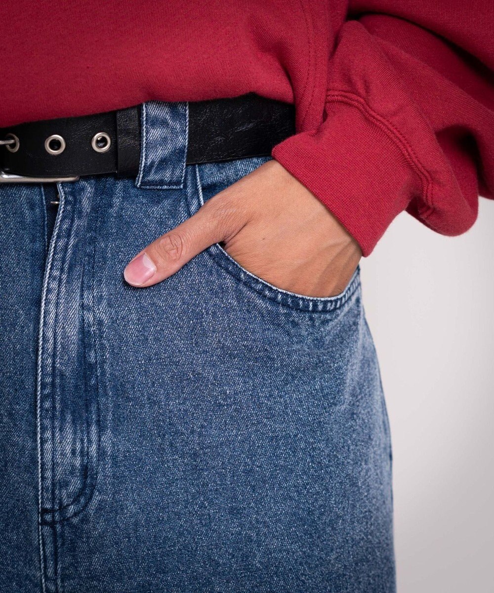 WEGO 【ユニセックス着用YD/ウエスト調整可/MLサイズ展開】グラフィックデニムパンツ 