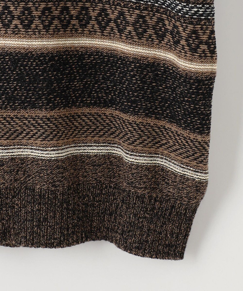 JOSEPH ABBOUD 【インポート素材/軽量】ベビーアルパカ ジャカード セーター 