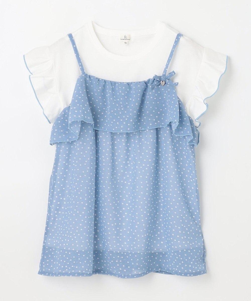 組曲 KIDS 【150-160㎝】ドットキャミ＋TシャツSET 