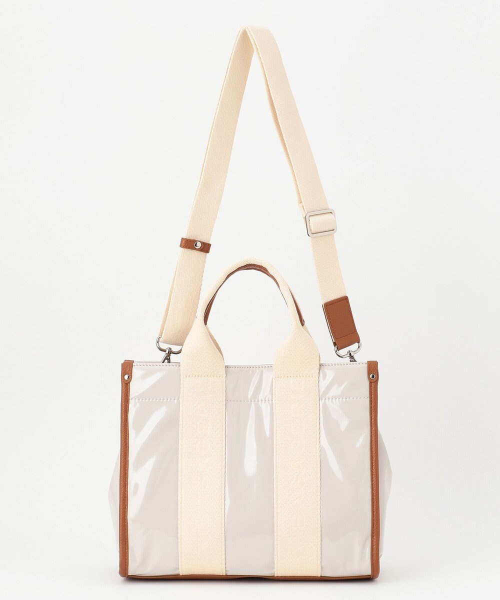 LA BAGAGERIE ソフトエナメル　ロゴテープ2WAYトートバッグ　Mサイズ 