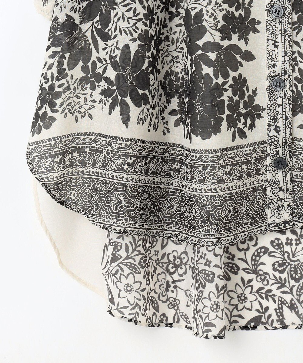 GRACE CONTINENTAL バンダナフレアスリーブブラウス 