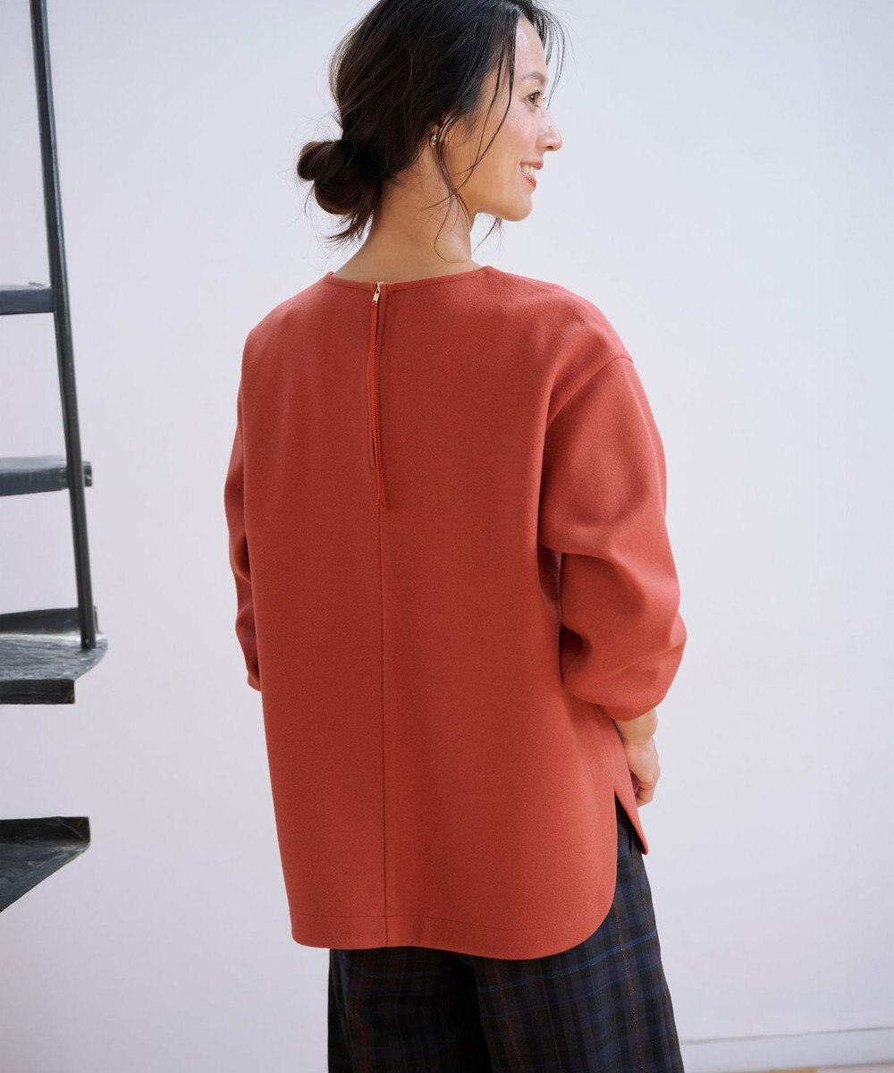 J.PRESS LADIES メルトンジャージー Vネック カットソー 