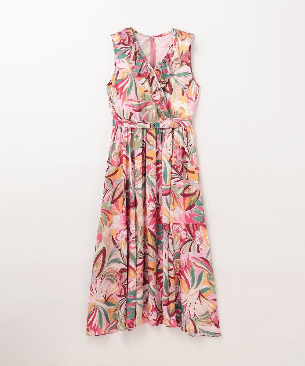 GRACE CONTINENTAL リーフプリントワンピース 