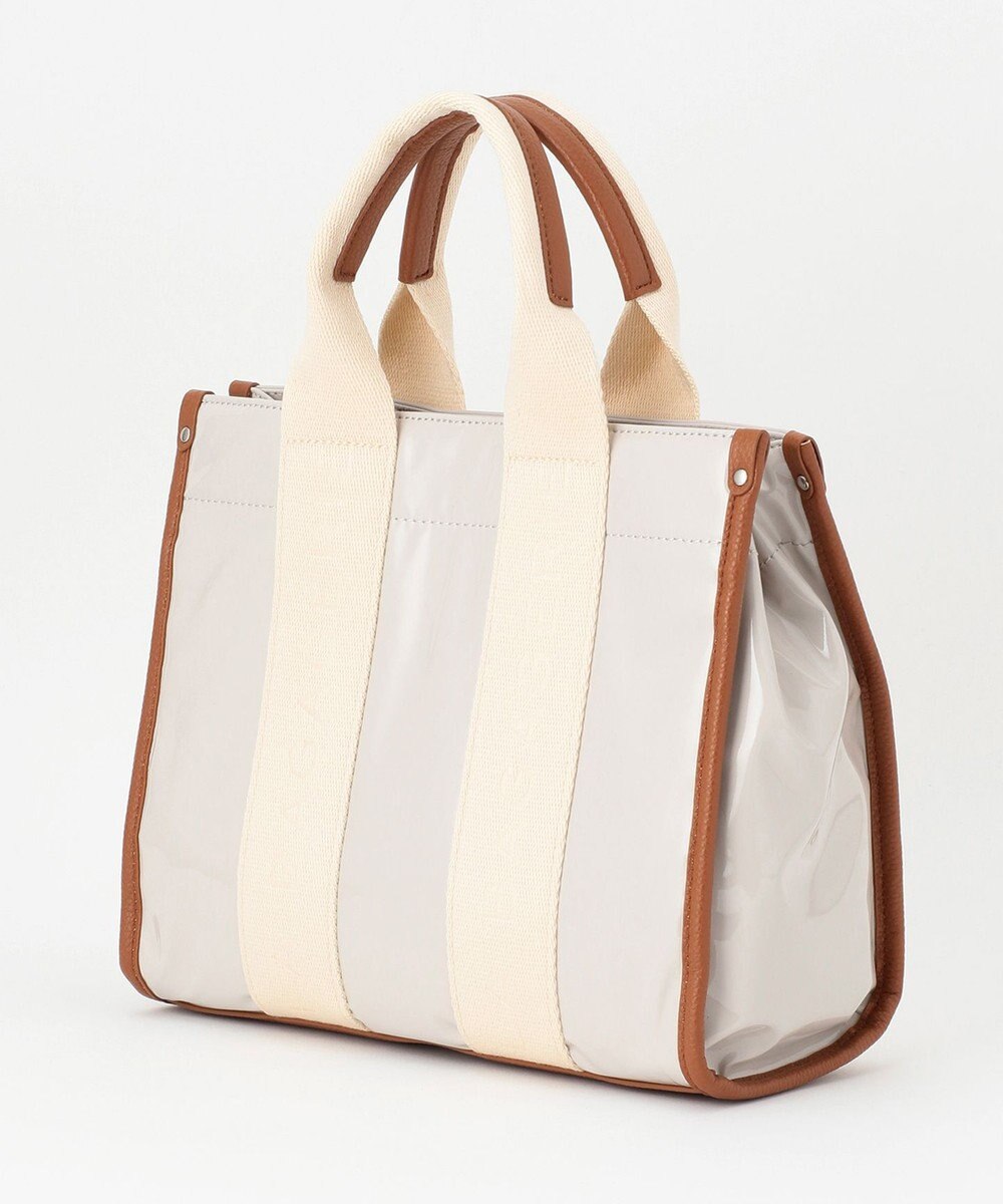 LA BAGAGERIE ソフトエナメル　ロゴテープ2WAYトートバッグ　Mサイズ 