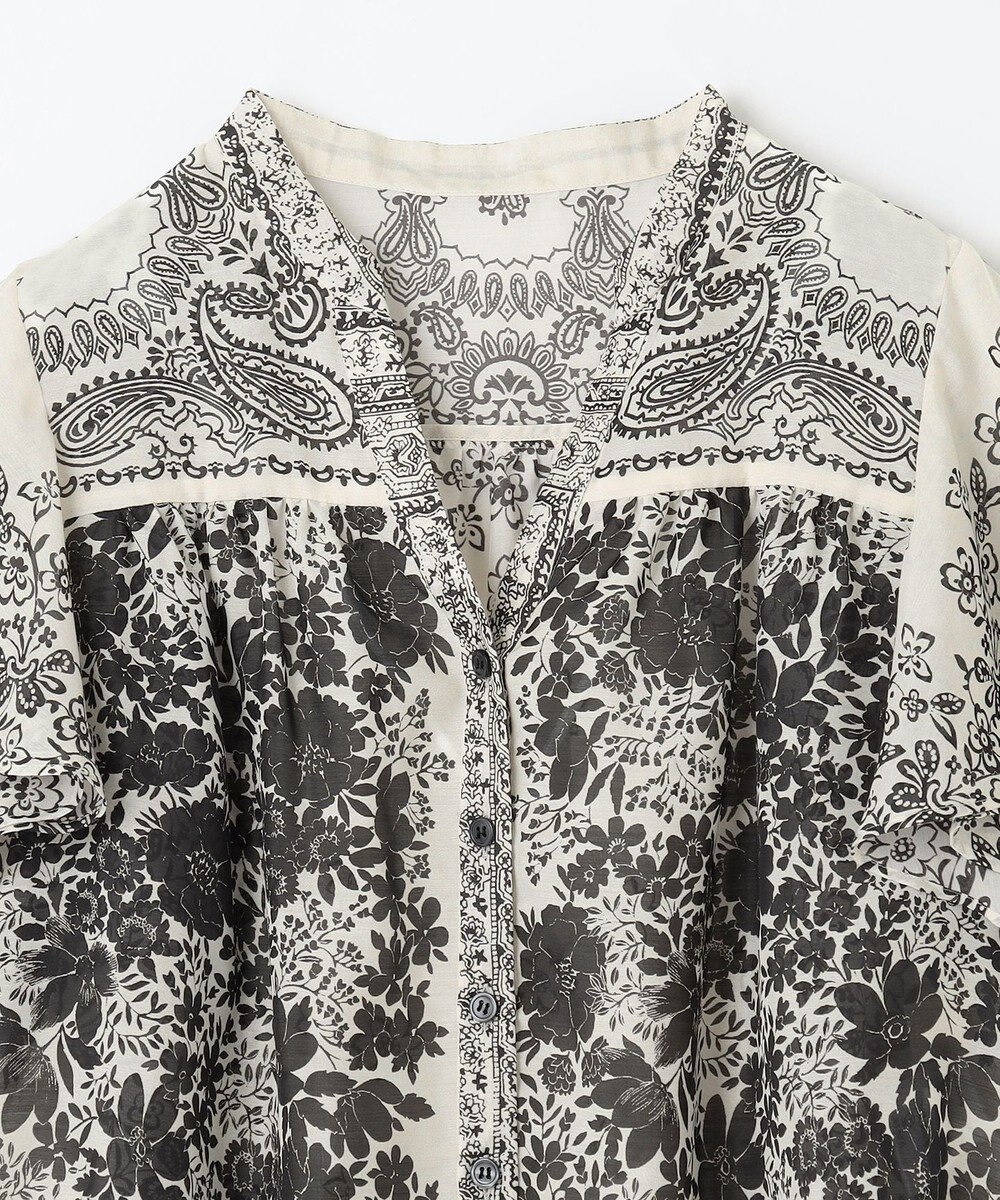 GRACE CONTINENTAL バンダナフレアスリーブブラウス 