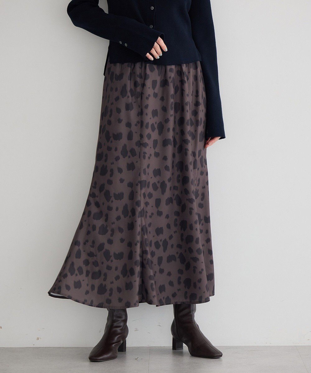 YECCA VECCA アニマル柄プリントマーメイドスカート 