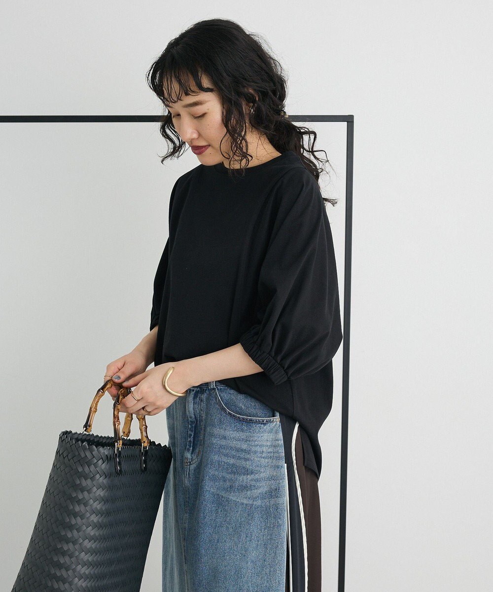 CRAFT STANDARD BOUTIQUE 接触冷感/UVカット スクエアボリュームスリーブプルオーバー 