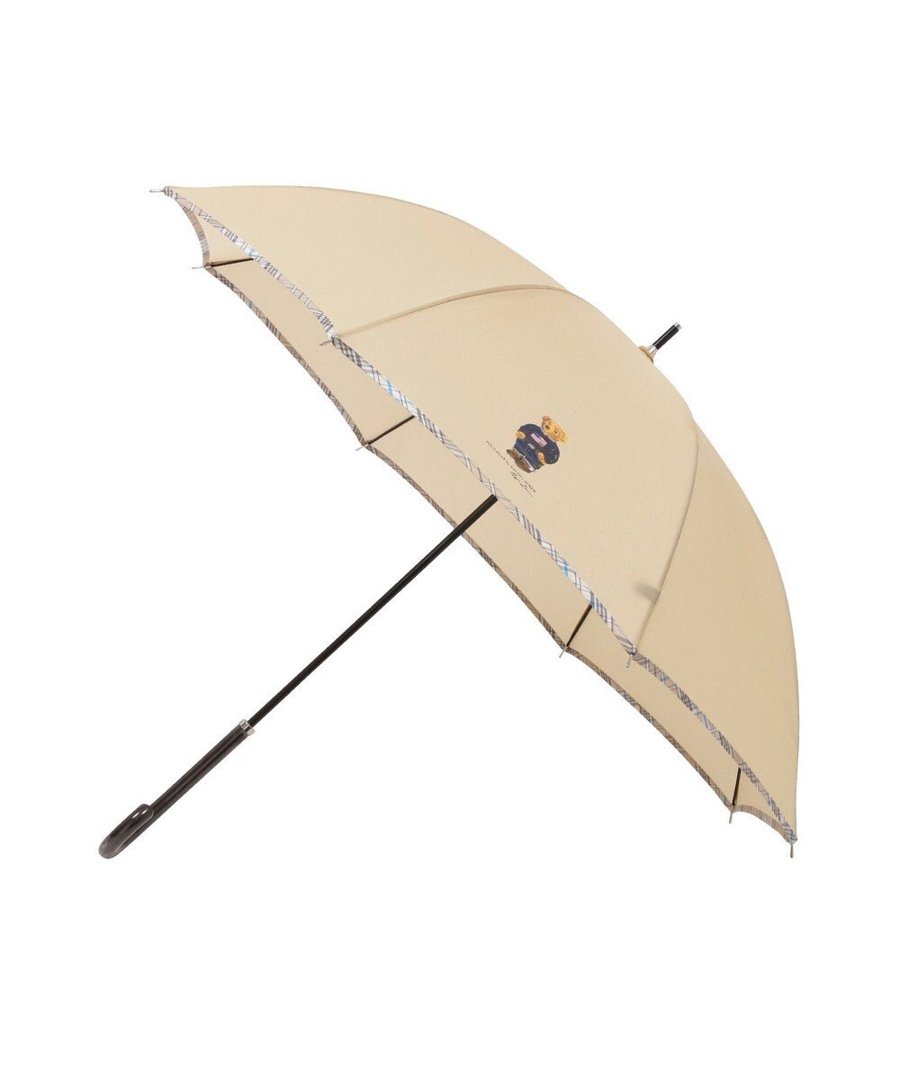 MOONBAT 【WEB限定】POLO RALPH LAUREN（ポロ ラルフローレン）ポロベア×チェックパイピング 無地 FLAG BEAR 長傘 8本骨 