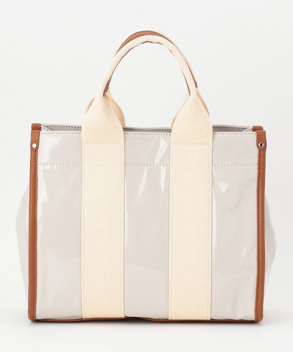 LA BAGAGERIE ソフトエナメル　ロゴテープ2WAYトートバッグ　Mサイズ 