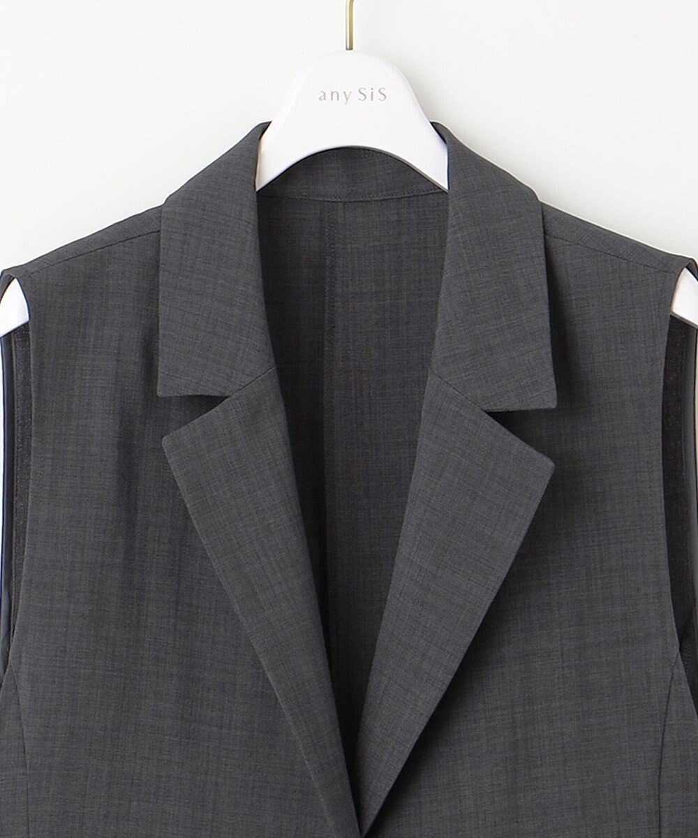 ANY SIS 【セットアップ可】ドライタッチクール ジレ 