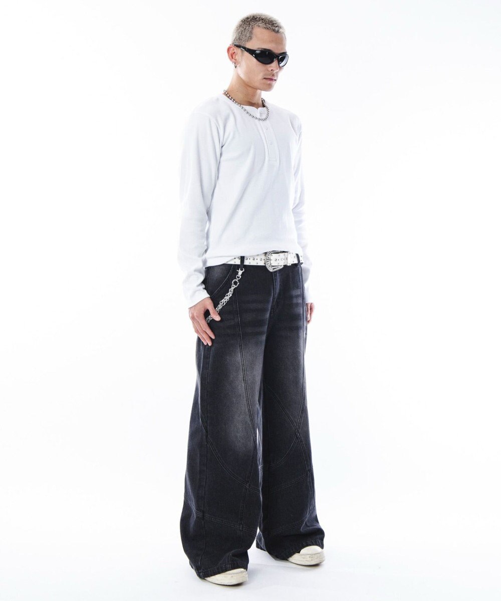 WEGO 【ユニセックス着用ITEM】コンパクトフィットリブヘンリーネックT（LS） 