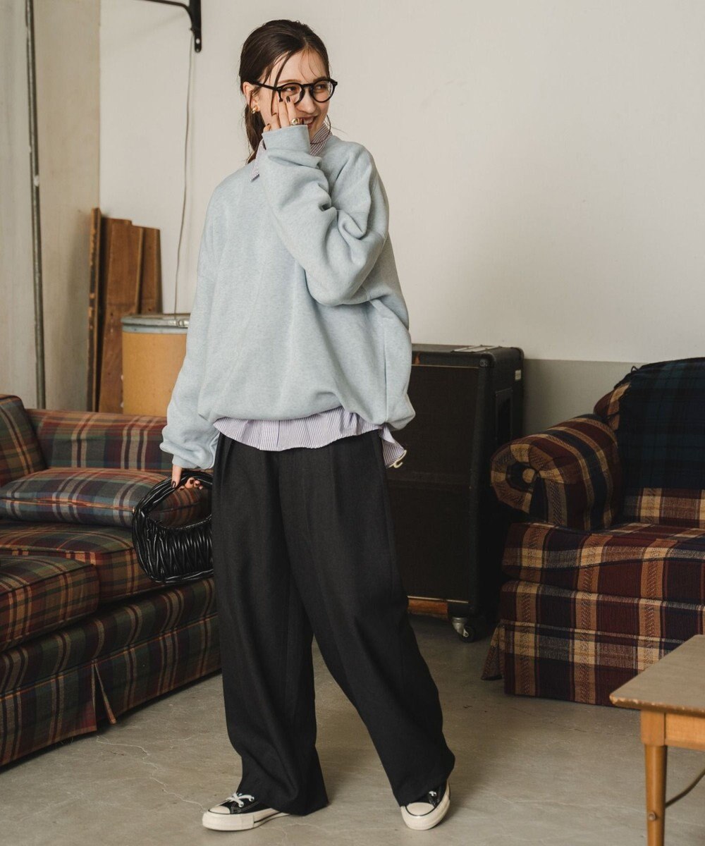 WEGO 【ユニセックス着用/MLXLサイズ展開/新色追加/裏起毛】スウェットプルオーバー 