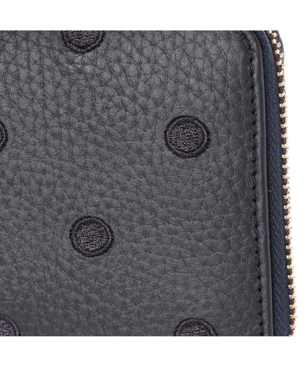 UNBILLION ペルケ perche / 牛革ドット刺繍ラウンド長財布 