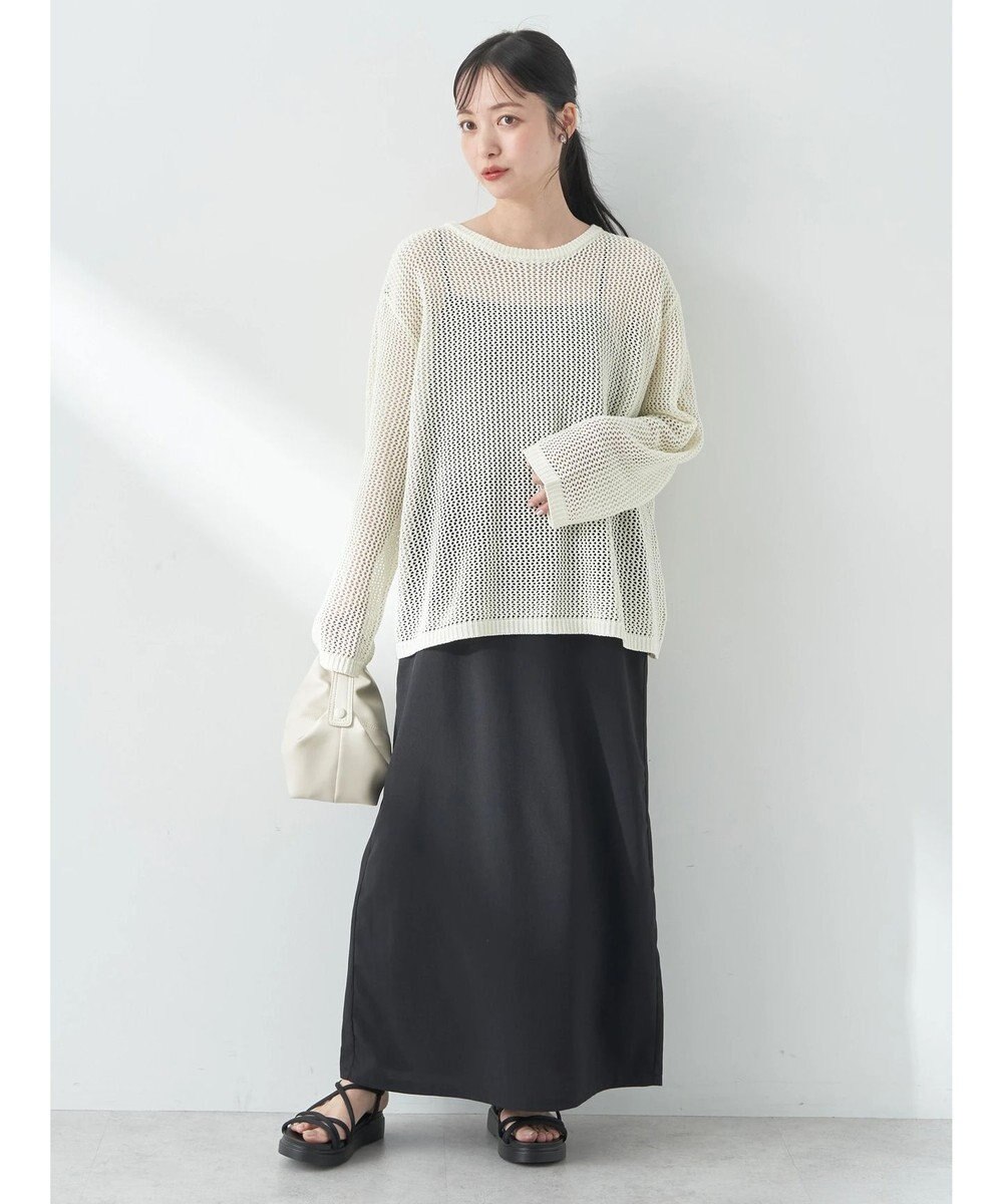 earth music&ecology ラメメッシュプルオーバー 