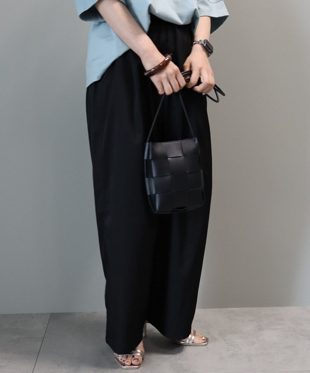 AMERICAN HOLIC イージーケア＋接触冷感ウエストタックワイドパンツ 