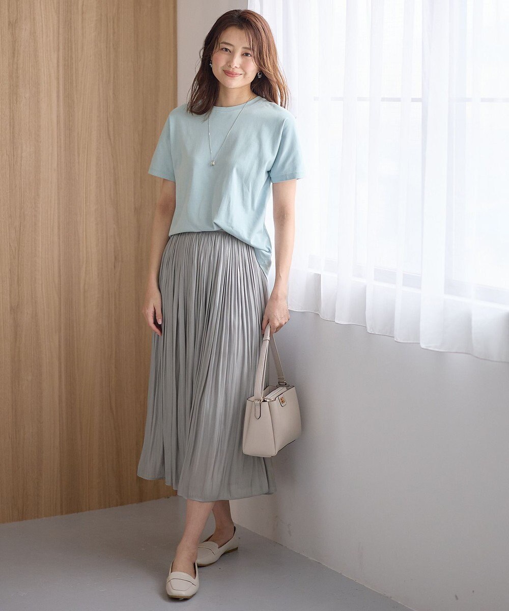 ANY 【ウエストゴム】シャイニーギャザースカート 