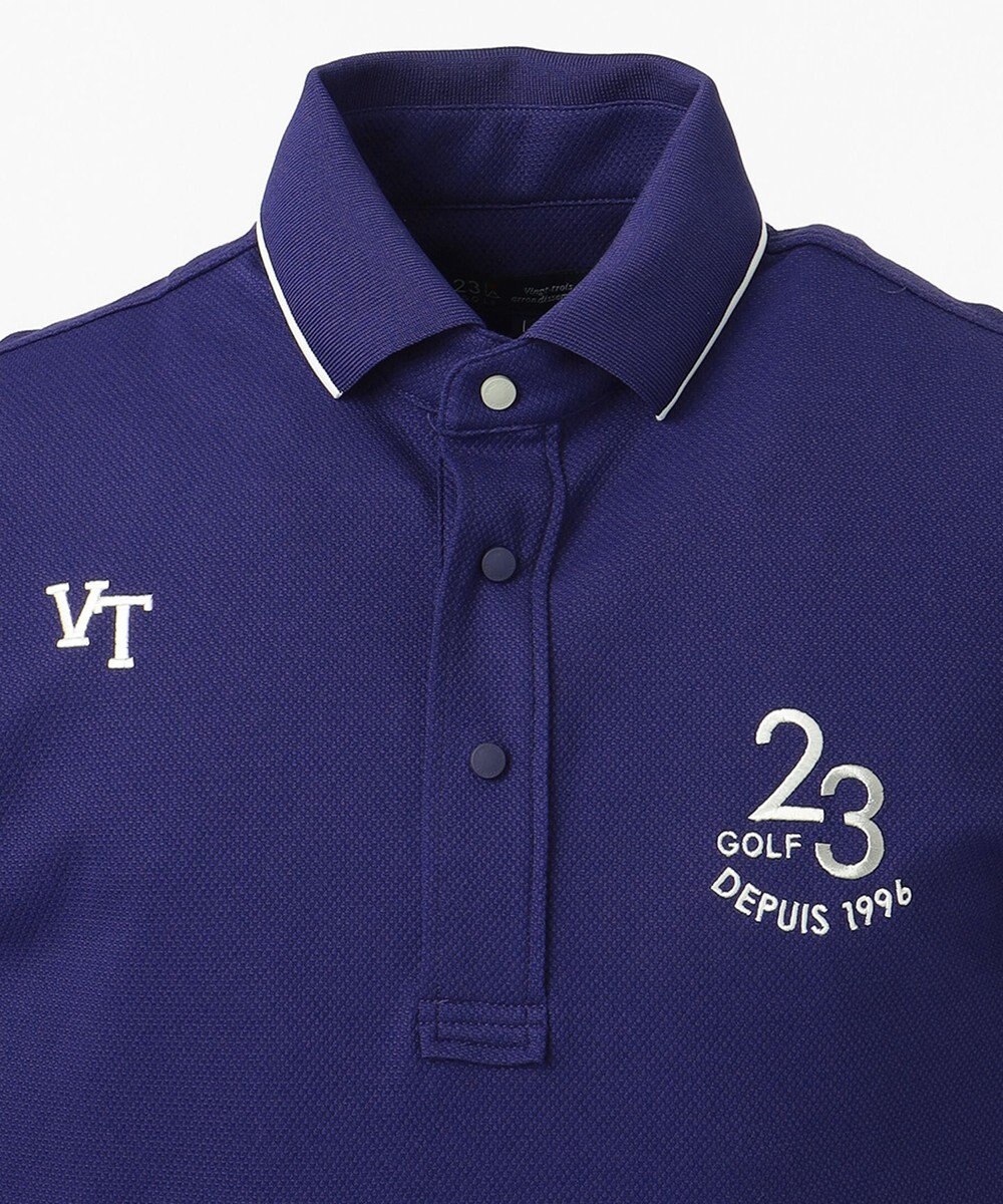 23区GOLF 【MEN】ハニカム鹿子 半そでポロシャツ 