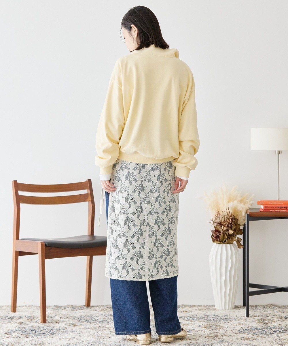 AMERICAN HOLIC 襟付き刺繍入りミニ裏毛プルオーバー 