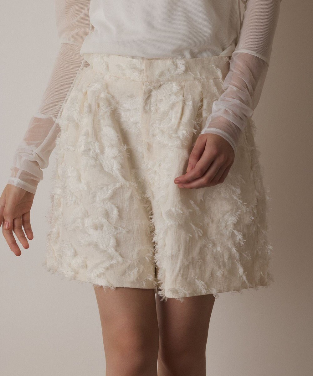 GRACE CONTINENTAL カットジャガードショートパンツ 