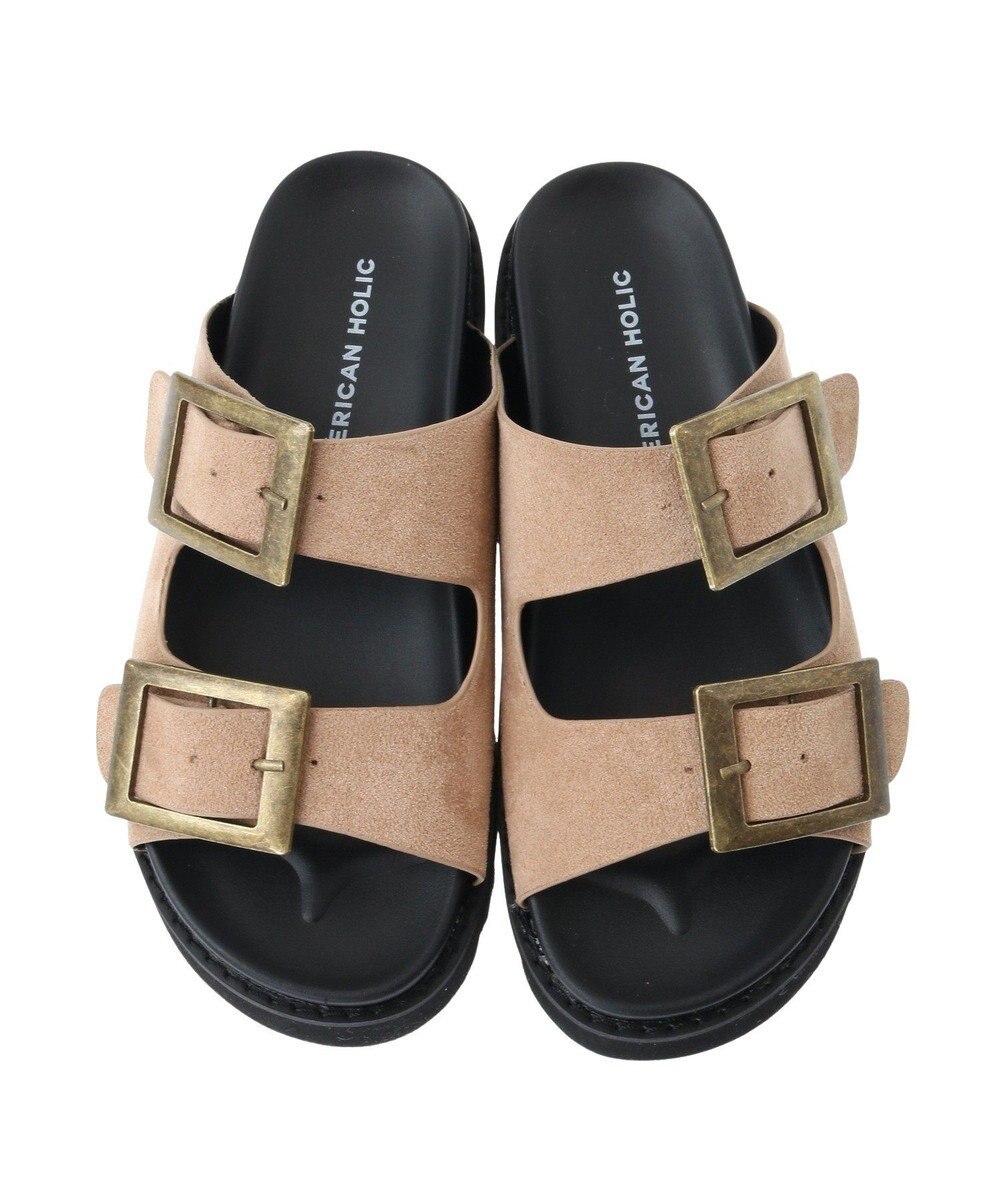 AMERICAN HOLIC バックルフラットサンダル 