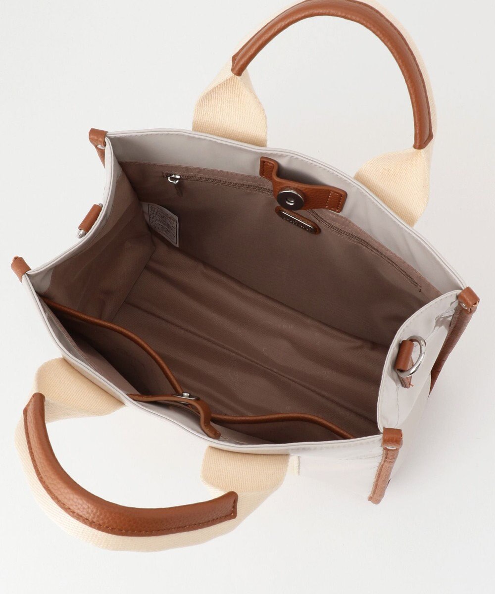 LA BAGAGERIE ソフトエナメル　ロゴテープ2WAYトートバッグ　Mサイズ 