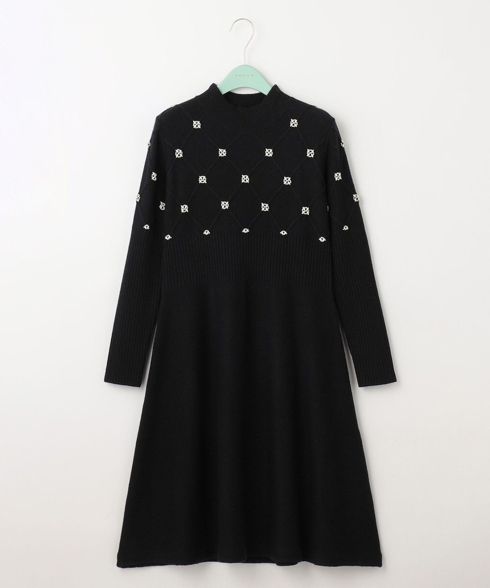 TOCCA 【洗える】PEARL BOUQUET KNITDRESS ニットドレス 