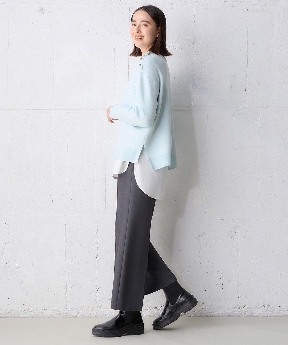 UNFILO 肩釦ハイネックニット 