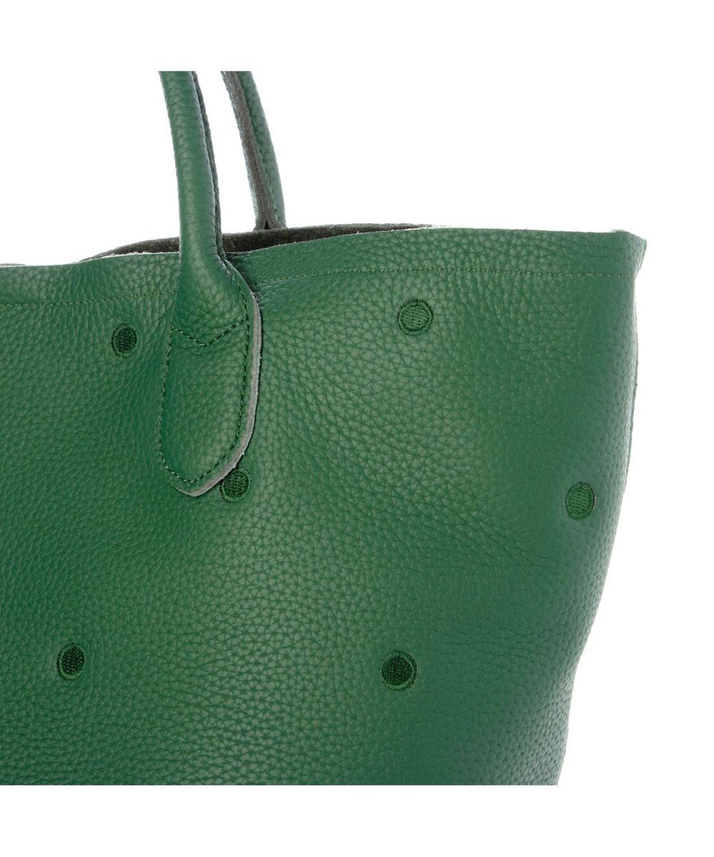 UNBILLION ペルケ perche / 牛革ドット刺繍トートバッグ 