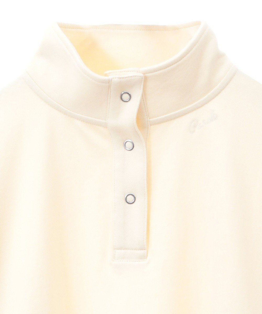 AMERICAN HOLIC 襟付き刺繍入りミニ裏毛プルオーバー 