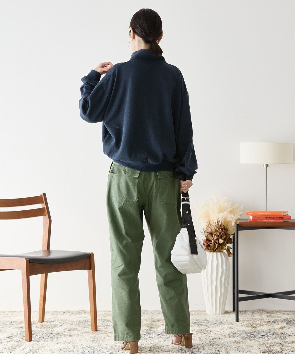 AMERICAN HOLIC 襟付き刺繍入りミニ裏毛プルオーバー 