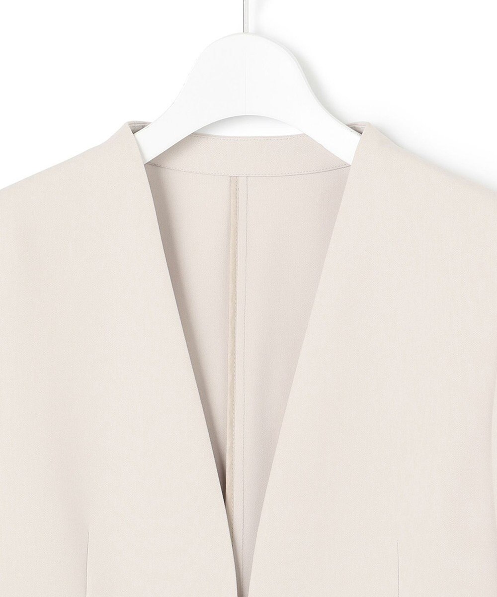 23区 S 【セットアップ対応/洗える】合繊 セットアップ ノーカラー ジャケット 