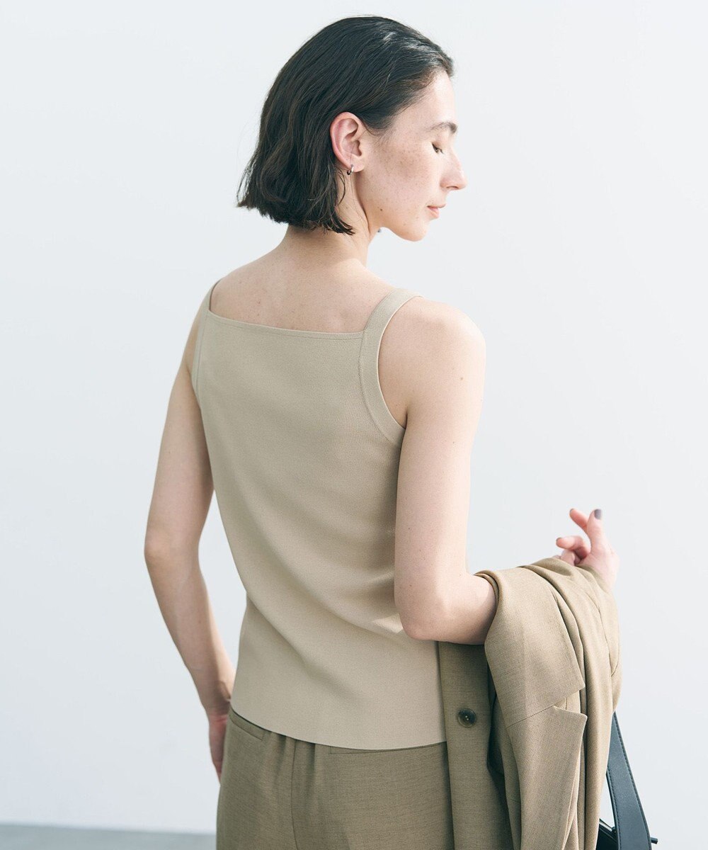 UNFILO [新色追加/WEB限定カラー]スゴ機能美ニット スクエア キャミソール 