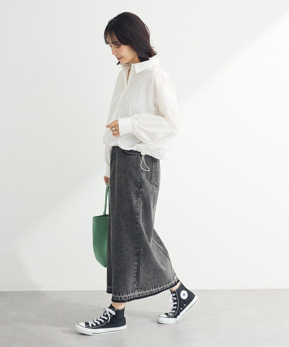 Green Parks イージーケア裾ドロストシャツ 