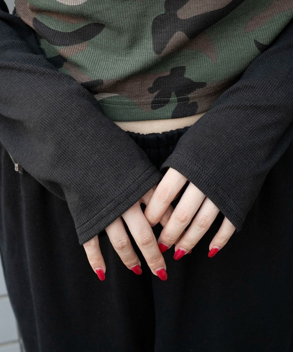 WEGO キーネックサイドドロストラグランロンT 