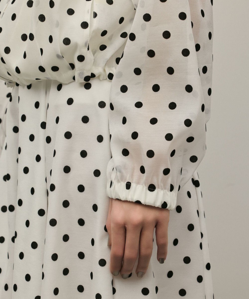 GRACE CONTINENTAL ドットフロッキーブルゾン 