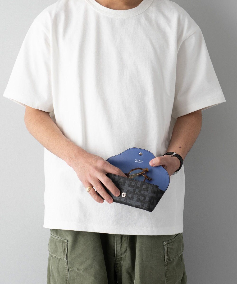 MIYABIYA La quoh with kirakaracho 角つなぎ プリントレザー 眼鏡ケース 