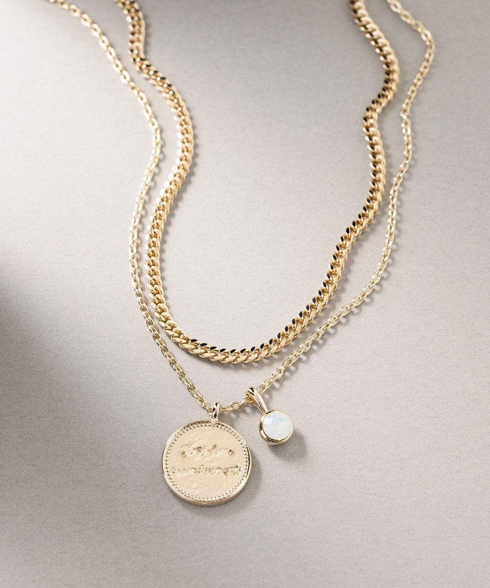 23区 カラーストーン コイン ネックレス 