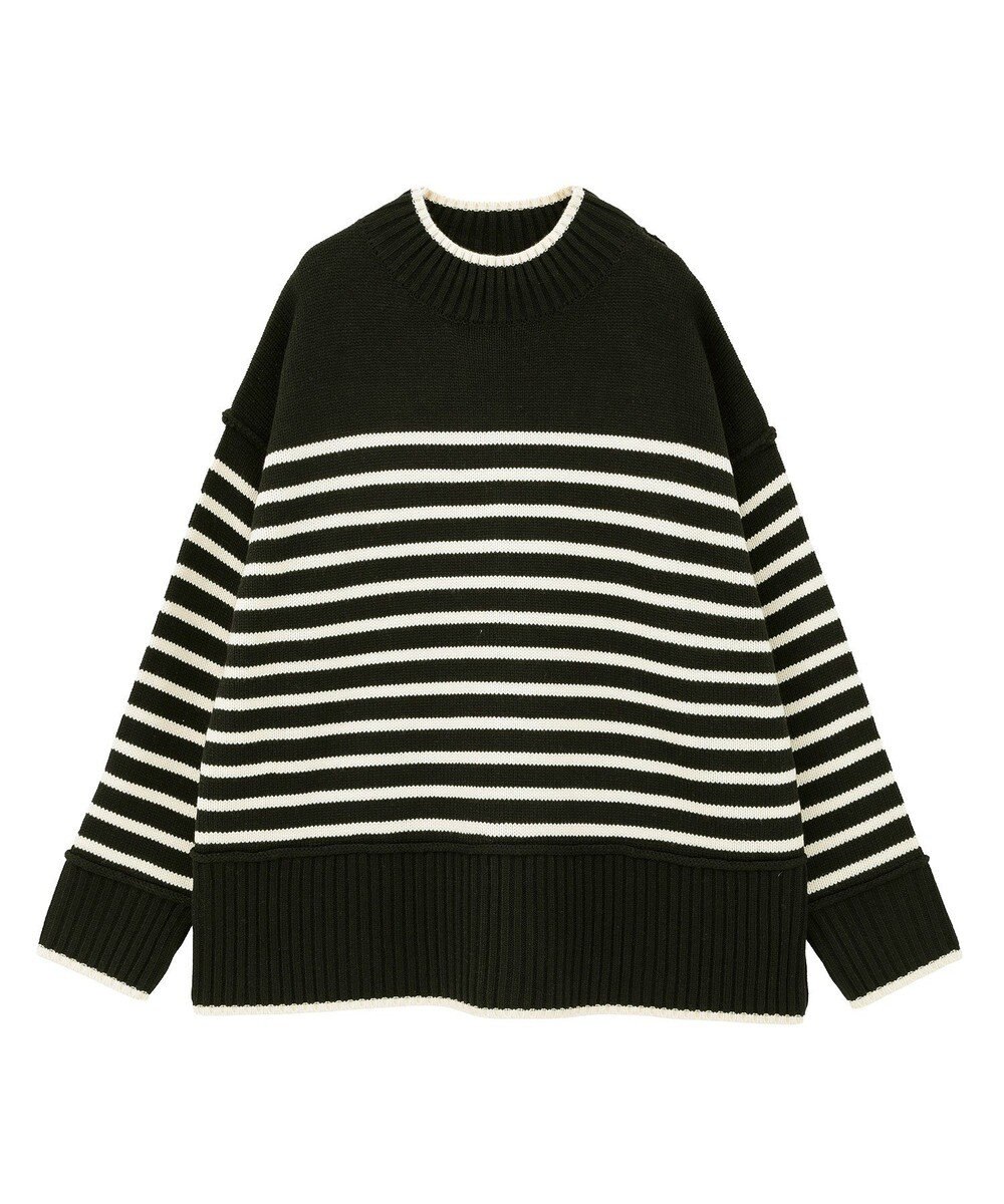 earth music&ecology 【毛玉防止 / 洗濯機洗い可】アンチピリングモックネックバックスリットニット 