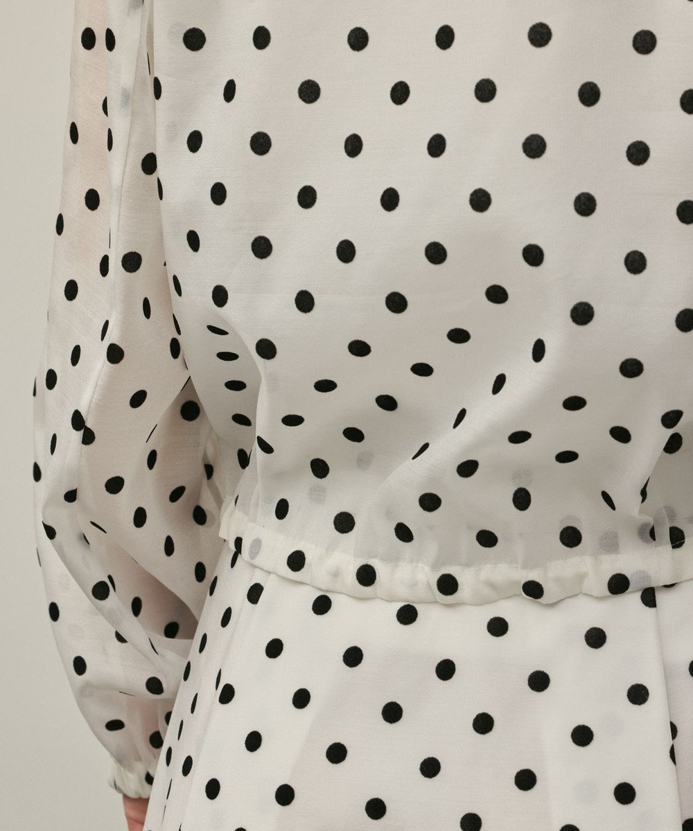 GRACE CONTINENTAL ドットフロッキーブルゾン 