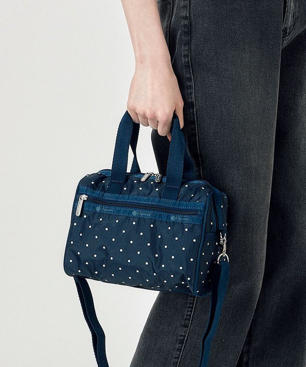 EVERYDAY SM SATCHEL/ネイビープティドット / LeSportsac 