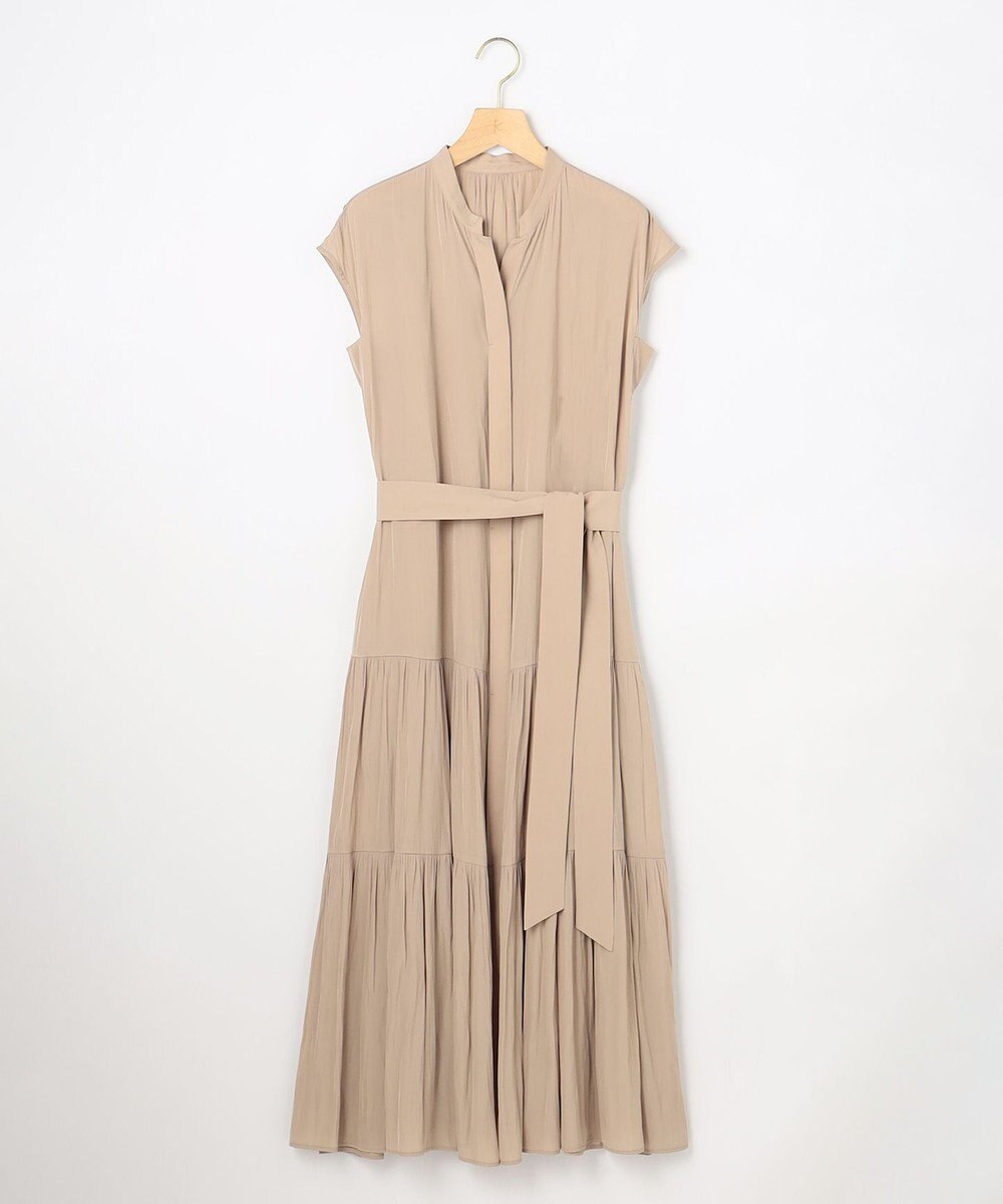 組曲 S 【WEB限定】ギャザーライトデシン ティアードワンピース 