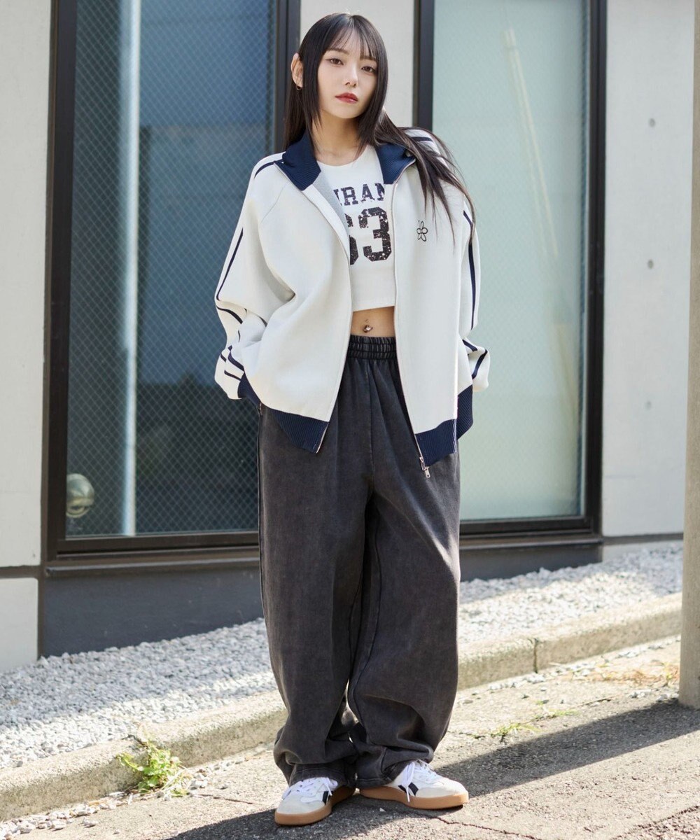 WEGO 【ユニセックス着用ITEM】ライントラックニットジャケット 