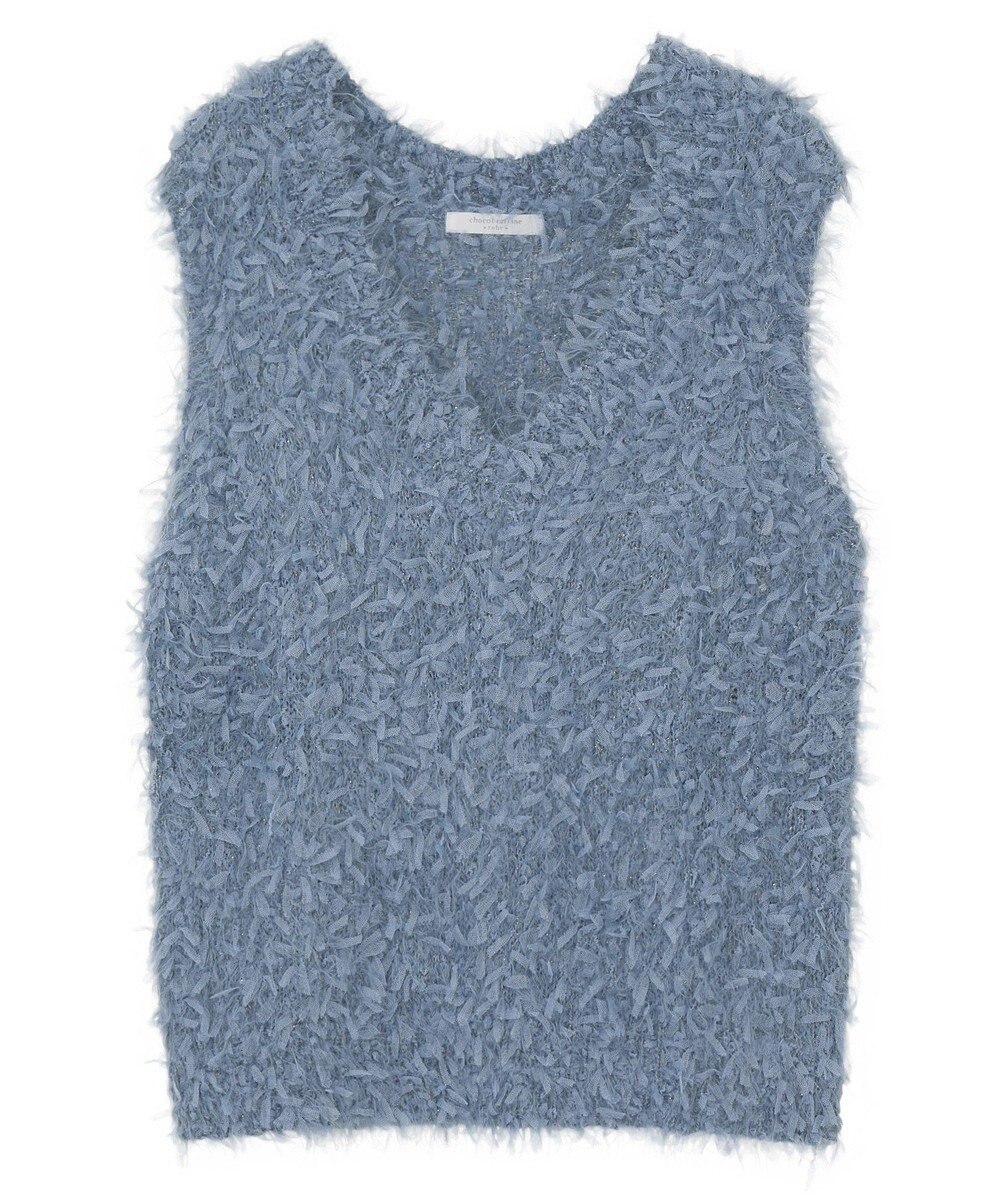 Green Parks フェザーヤーンニットベスト 