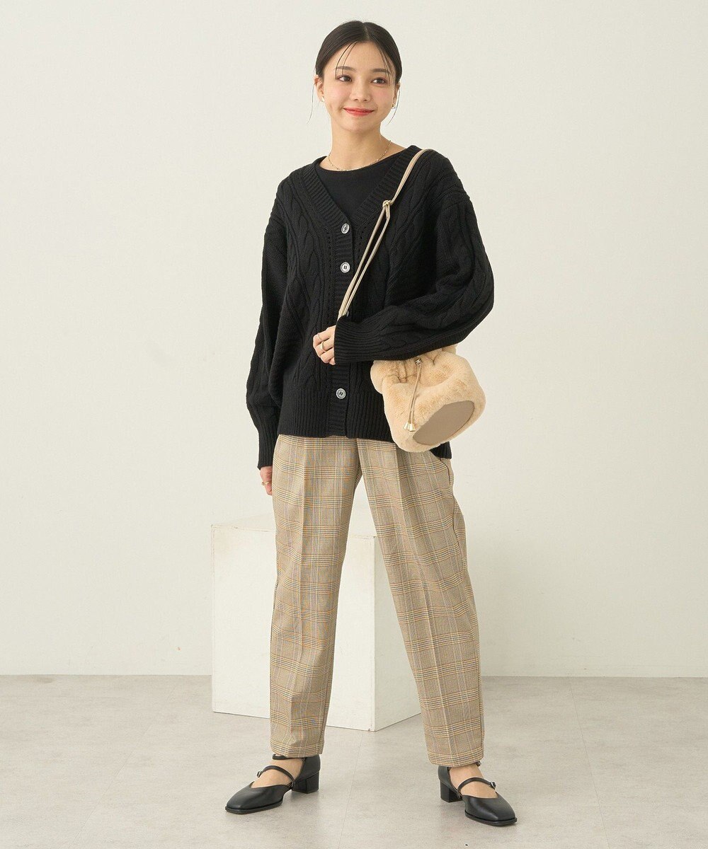 earth music&ecology アンチピリングケーブルカーディガン 