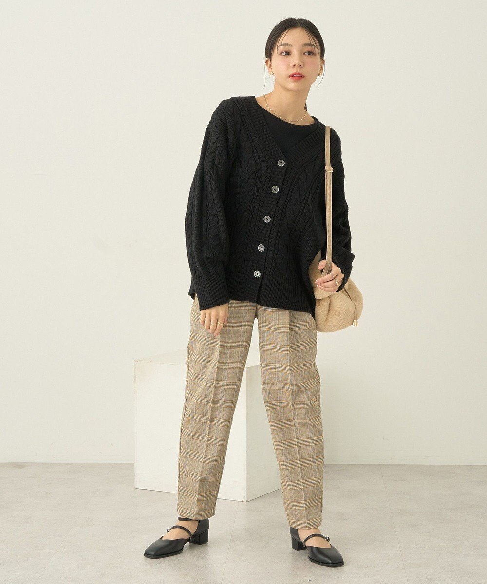 earth music&ecology アンチピリングケーブルカーディガン 