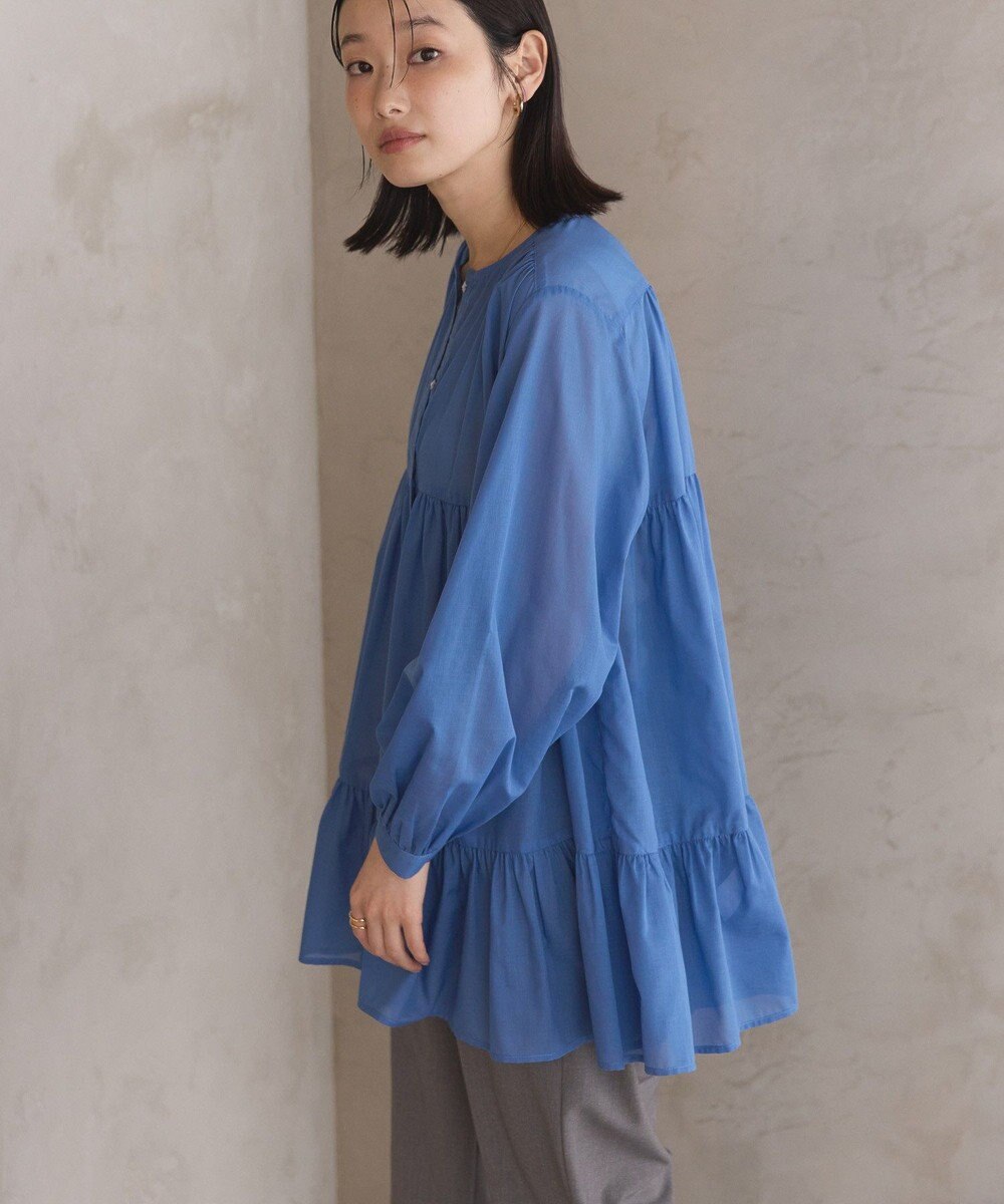 AMERICAN HOLIC シアーティアードロングブラウス 